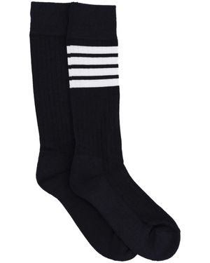 Thom Browne "4-Bar" Cotton Socks - Black