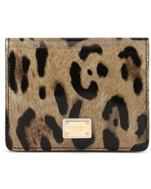 Dolce & Gabbana Dolce &Amp; Gabbana Leopard Wallet - Metallic