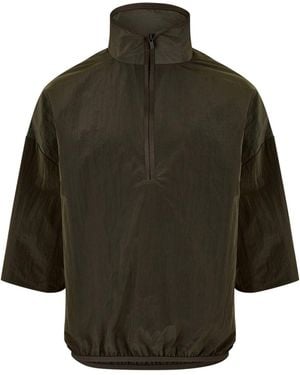 Fear Of God Essentials Half Zip Mockneck Shirt - Grey