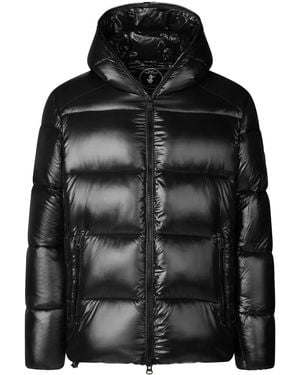 Save The Duck Edgard Down Jacket With Laqué Finish - Black