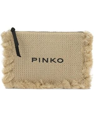 Pinko Polypropylene Polyester Polyester Cotton Polyamide Polyurethane Clutch - Natural