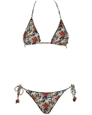 Anjuna Melissa Reversible Bikini With Crochet Trim - Natural