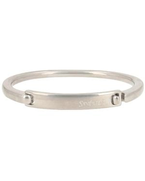 Saint Laurent Bracciale Con Logo - White