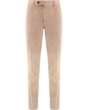 Incotex Pattern Corduroy Pants - Natural