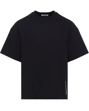 Jil Sander Crew Neck Short Sleeves Print T-Shirt - Black