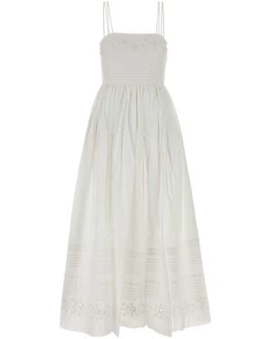 Bode Cotton Chamomile Dress - White