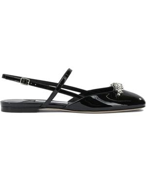 Jimmy Choo "Belinda" Slingback Ballet Flats - Black