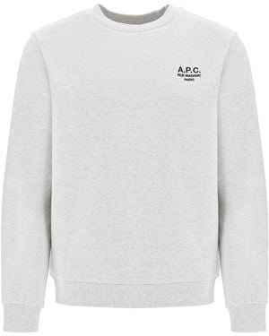 A.P.C. Melange Light Stretch Cotton Sweatshirt - White