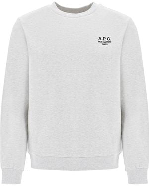A.P.C. Melange Light Stretch Cotton Sweatshirt - White