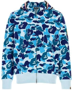 A Bathing Ape Abc Camo 2Nd Shark Full Zip Hoodie M - Blue