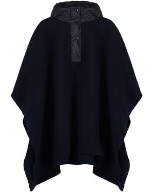 Moncler Kids Wool Cape - Blue