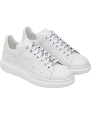 McQueen Oversized Leather Trainers - Grey
