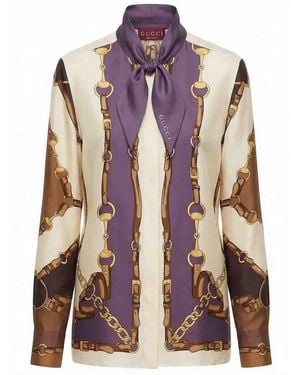 Gucci 'Golden Equestrian' Shirt - Brown