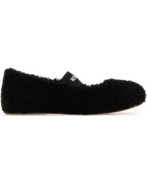 Moon Boot Shearling Ballerina - Black