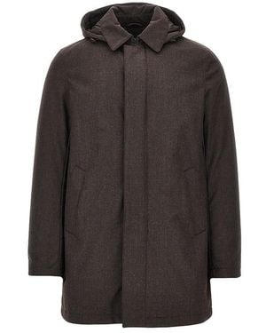 Herno Padded Technical Wool Down Jacket - Black