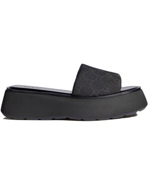Gucci Flatform Slide Sandals - Black