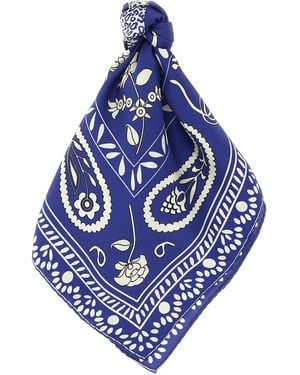 Alberto Biani Silk Scarf - Blue