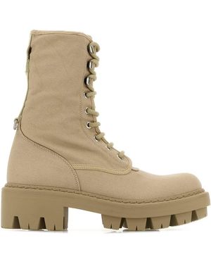 Prada Canvas Boots - Natural