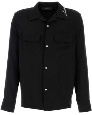 Amiri Round Pocket Dress Shirt - Black