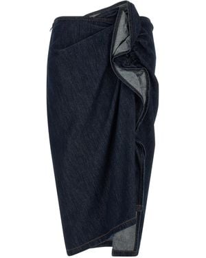 Dries Van Noten Draped Skirt - Blue