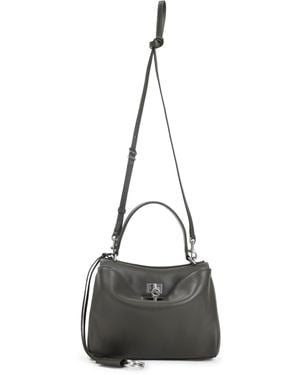 Ganni Shimmery Foil Denim Mini Dress - Black