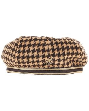 Kangol Block Zig Driving Cap - Brown