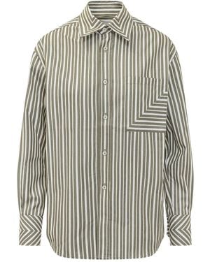 Victoria Beckham Camicia A Righe Con Taschino - Grey