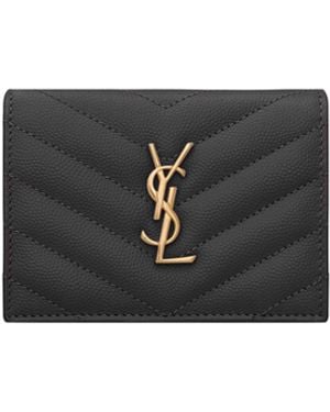 Saint Laurent Portafoglio Cassandre - Black