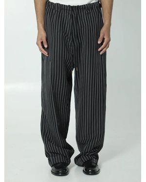 Willy Chavarria Toluca Striped Trousers - Grey