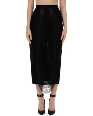 McQueen Long Skirt - Black
