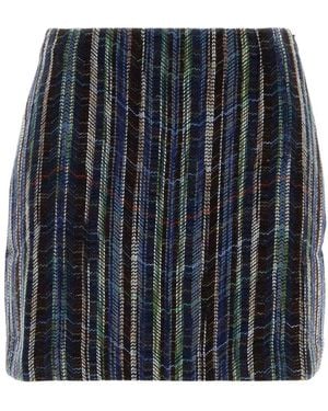 Missoni Embroidered Wool Blend Mini Skirt - Black