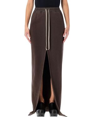 Rick Owens Drkshdw Slit Skirt - Brown