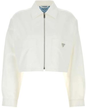 Prada Twill Jacket - White