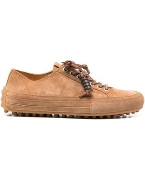 Tod's Tassel-Detail Suede Sneakers - Brown