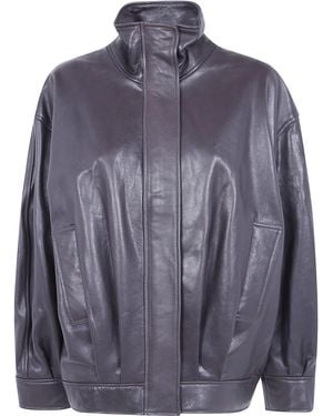 Arma "Paula" Vegetal Leather Jacket - Blue
