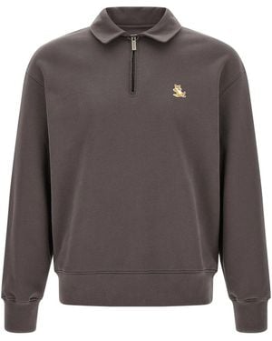 Maison Kitsuné Maison Kitsuné Chillax Fox Polo Sweatshirt - Gray