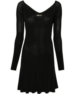 Jacquemus Elegant Mini Dress With Scalloped Neckline And Cut-Out Detail - Black