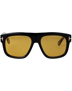 Tom Ford Nero Lucido Marrone Acetate Sunglasses - Multicolor