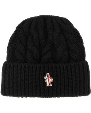 Moncler Logo Patch Beanie - Black