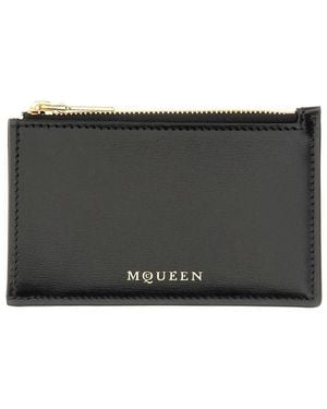 McQueen Calf Skin Wallets - Black