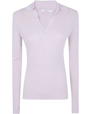 Max Mara "Mxm Gergo" Rib Polo Shirt - Purple