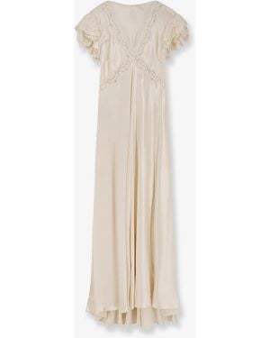 Alberta Ferretti Viscose Long Dress - White
