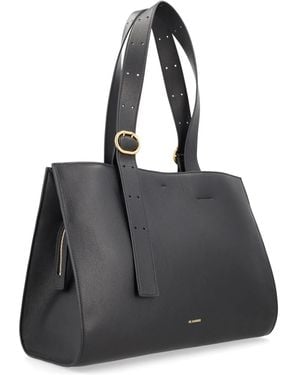 Jil Sander Leather Handbag - Black