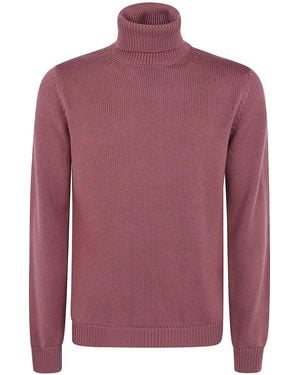 Nuur Long Sleeves Turtle Neck Jumper - Red