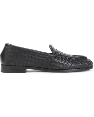 Bottega Veneta Leather Silenzio Loafers - Black