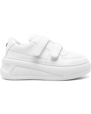 Acne Studios Touch-Strap Platform Sneakers - White