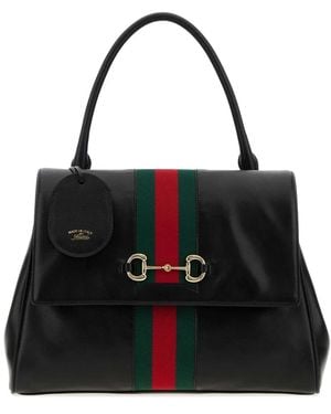 Gucci Hbg Horsebit Web - Black