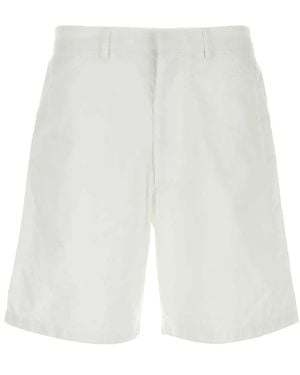 Prada Oxford Bermuda Shorts - White