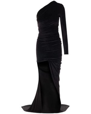 Balenciaga Velvet Long Dress - Black