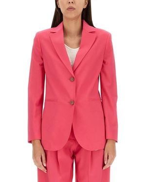 Alysi Single-Breasted Jacket - Red